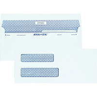 Quality Park No. 8 5/8 Double-Window Security Envelopes with Reveal-N-Seal Self-Seal Closure (QUA67539)