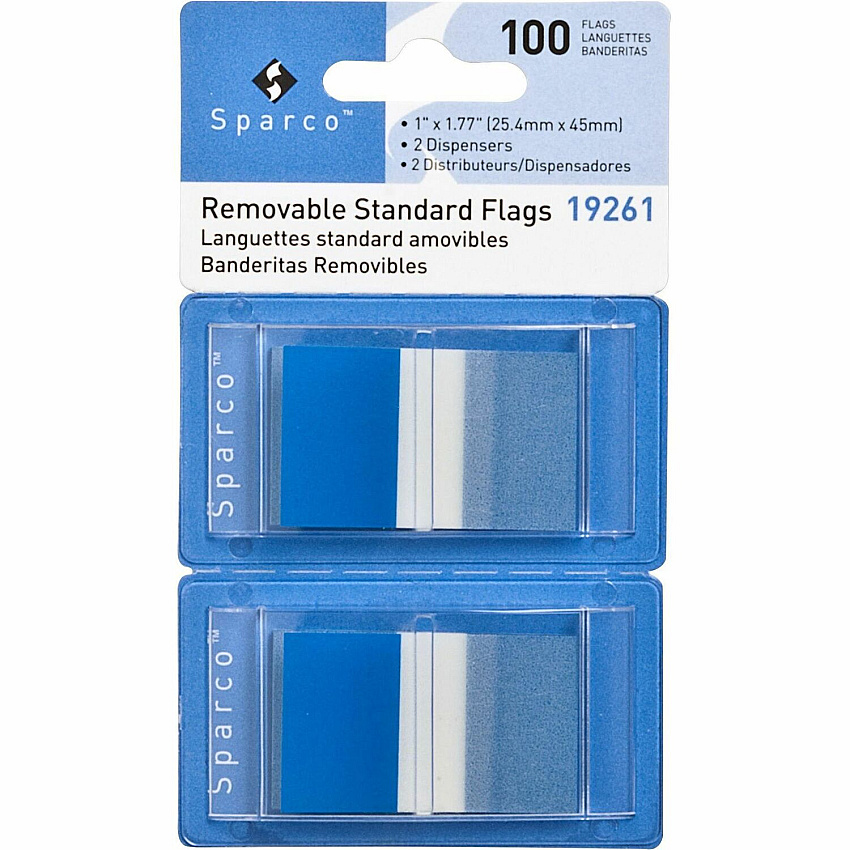 Sparco Removable Standard Flags in Dispenser (SPR19261)