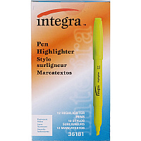 Integra Pen Style Fluorescent Highlighters (ITA36181)