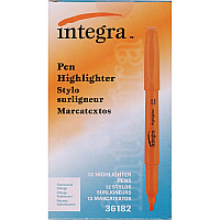 Integra Pen Style Fluorescent Highlighters (ITA36182)