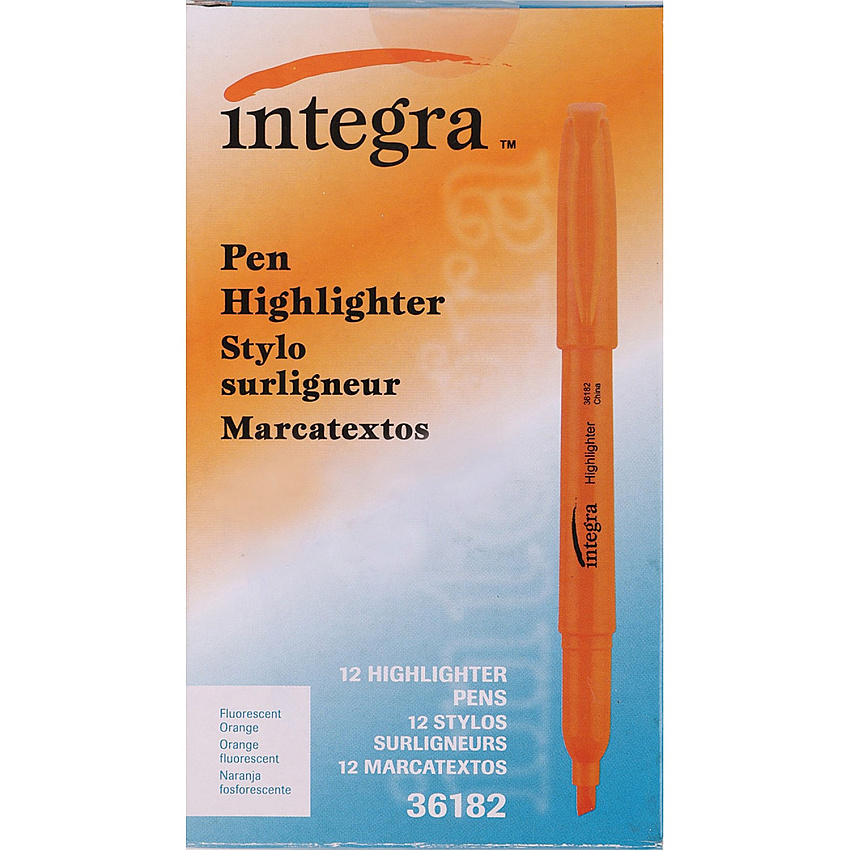 Integra Pen Style Fluorescent Highlighters (ITA36182)