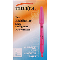 Integra Pen Style Fluorescent Highlighters (ITA36183)