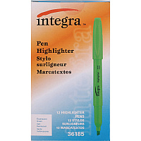 Integra Pen Style Fluorescent Highlighters (ITA36185)