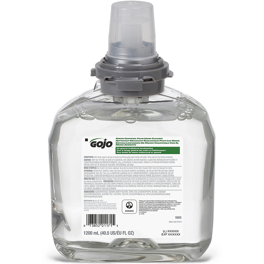 GOJO TFX Dispenser Green Certified Foam Hand Cleaner (GOJ566502EA)