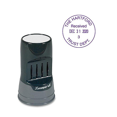 Xstamper VX Pre-inked Round Date Stamp (C85)
