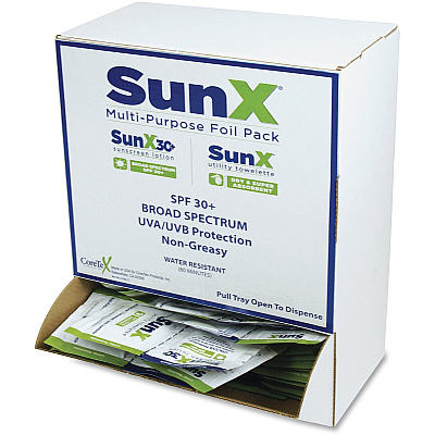 SunX CoreTex SPF30 Sunscreen Towelettes with Dispenser (SUXCTSS010661)