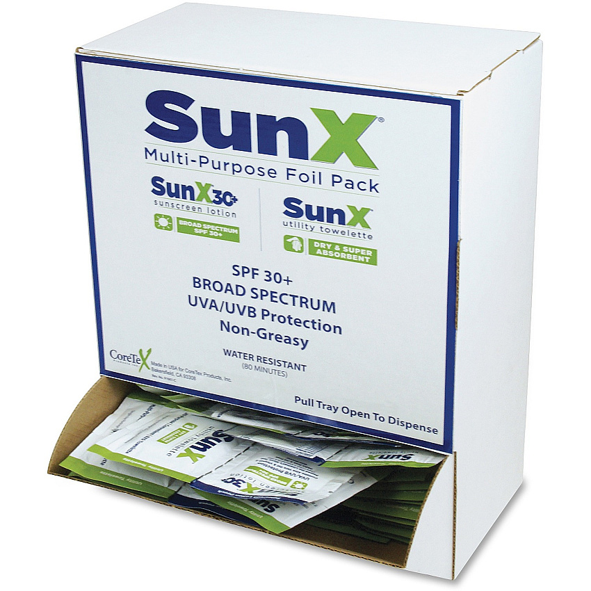 SunX CoreTex SPF30 Sunscreen Towelettes with Dispenser (SUXCTSS010661)
