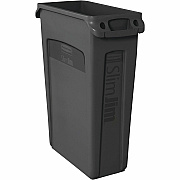 Rubbermaid Commercial Slim Jim 23-Gallon Vented Waste Container (RCP354060BK)