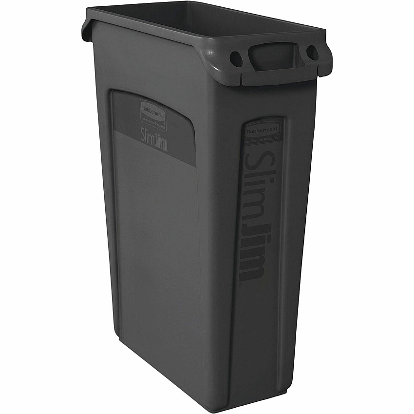 Rubbermaid Commercial Slim Jim 23-Gallon Vented Waste Container (RCP354060BK)