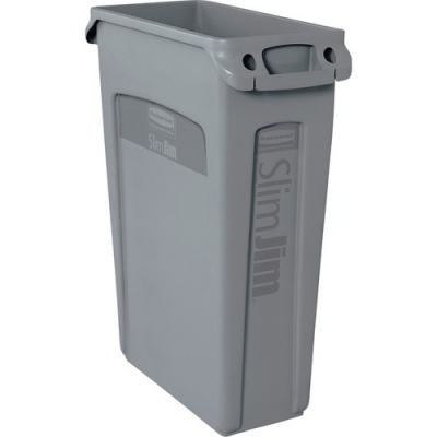 Rubbermaid Commercial Slim Jim 23-Gallon Vented Waste Container (354060GY)