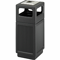 Safco Recessed Panels Waste Receptacle (SAF9474BL)