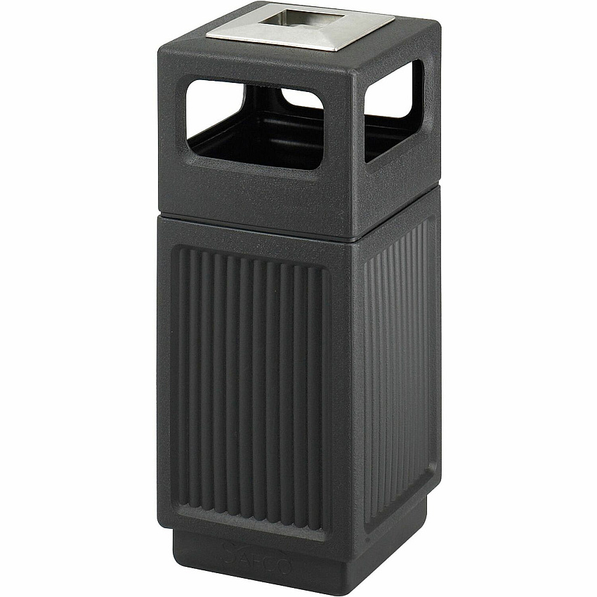 Safco Recessed Panels Waste Receptacle (SAF9474BL)