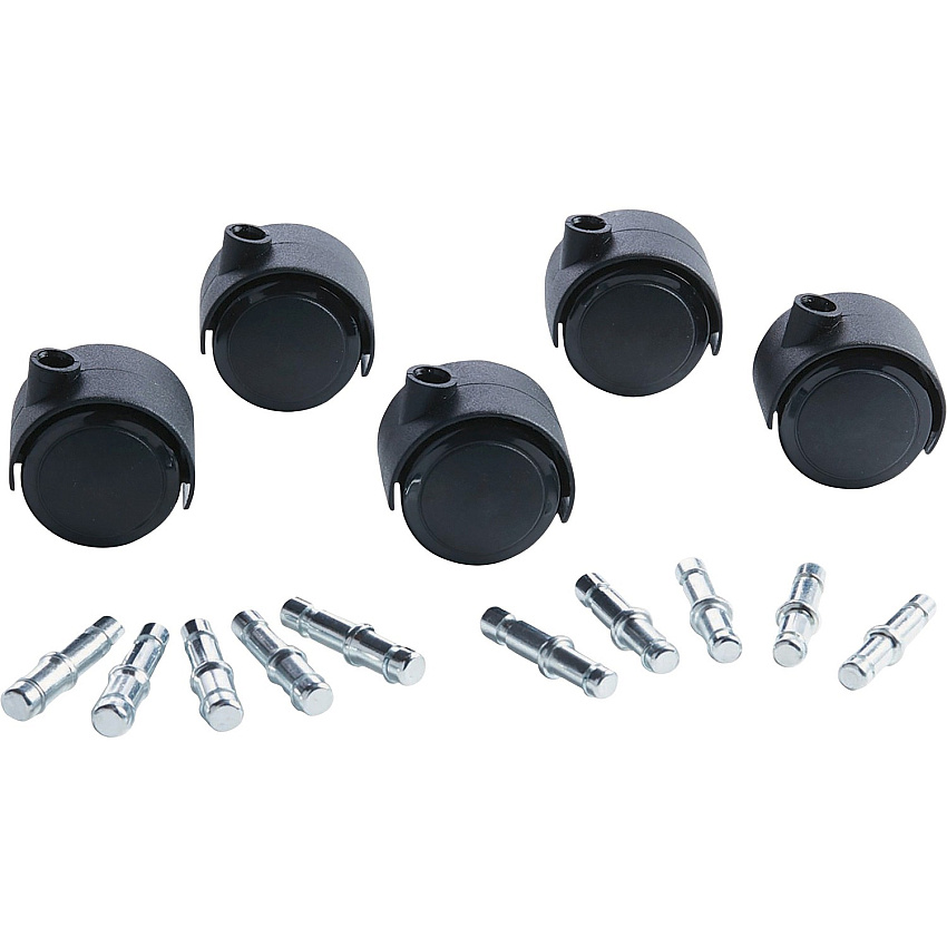 Master Caster Deluxe 2" Hooded Duet Carpet 5 Caster Set (MAS23624)