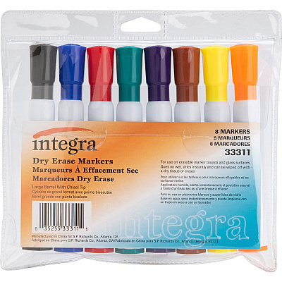 Integra Chisel Point Dry-erase Markers (ITA33311)