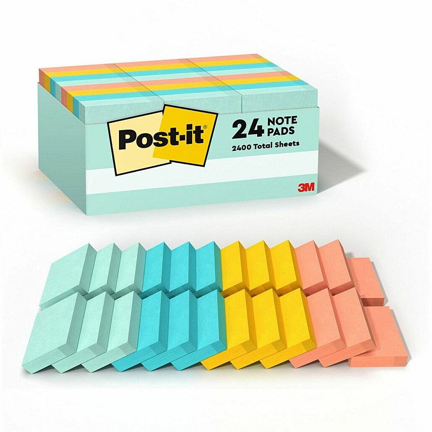 Post-it Notes Value Pack - Beachside Cafe Color Collection (MMM65324APVAD)