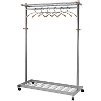 Alba 2-shelf Mobile Chrome Coat Rack (ABAPMLUX6)