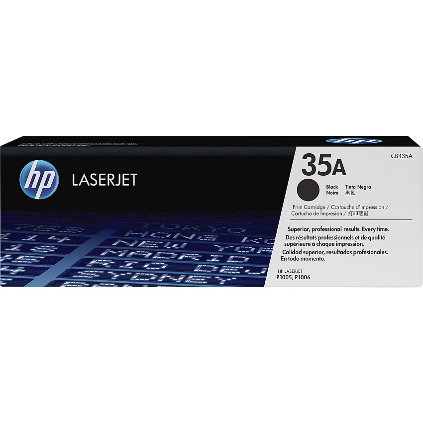 HP 35A Original Laser Toner Cartridge - Single Pack - Black - 1 Each (HEWCB435A)