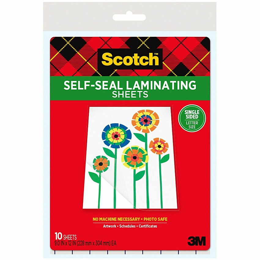 Scotch Self-Seal Laminating Pouches (MMMLS854SS10)