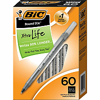 BIC Round Stic Ballpoint Pens (BICGSM609BK)
