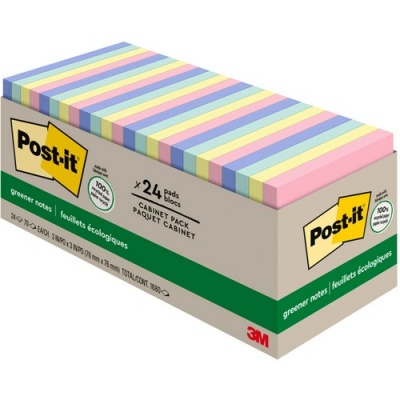 Post-it Greener Notes Cabinet Pack - Sweet Sprinkles Color Collection (654R24CPAP)