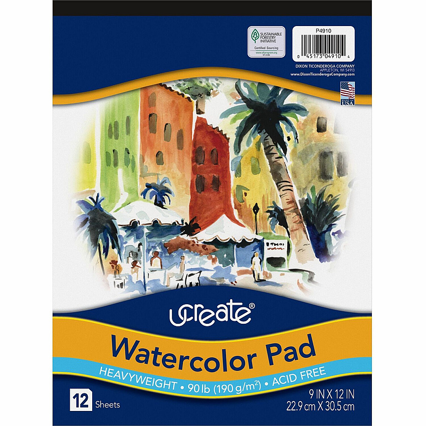UCreate Watercolor Pad (PAC4910)