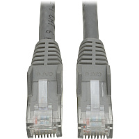 Eaton Tripp Lite Series Cat6 Gigabit Snagless Molded (UTP) Ethernet Cable (RJ45 M/M), PoE, Gray, 1 ft. (0.31 m) (TRPN201001GY)