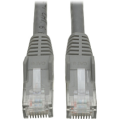 Eaton Tripp Lite Series Cat6 Gigabit Snagless Molded (UTP) Ethernet Cable (RJ45 M/M), PoE, Gray, 1 ft. (0.31 m) (TRPN201001GY)