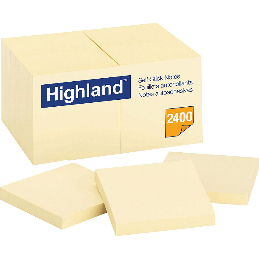 Highland Self-Sticking Notepads (MMM654924PK)