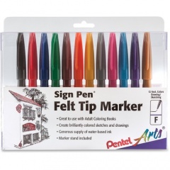 Pentel Arts Fiber-tipped Sign Pens (S52012)