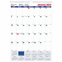 Brownline Ruled Block Monthly Wall Calendar (C171102)