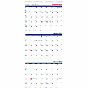 Brownline Three-Month Wall Calendar, 14 Months, December to January (C171128)