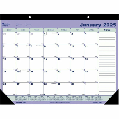 Blueline Monthly Desk Pad/Wall Calendar, 21-1/4" x 16" , English (REDC181731)