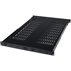 StarTech 1u Adjustable Vented Server Rack Mount Shelf - 175lbs - 19.5 To 38in Adjustable Mounting Depth Universal Tray For 19in Av/ Network Equipment Rack - (ADJSHELF)