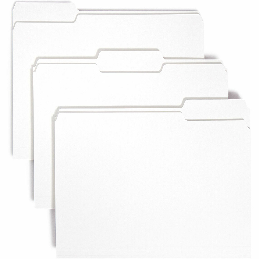 Smead Colored 1/3 Tab Cut Letter Recycled Top Tab File Folder (SMD12843)