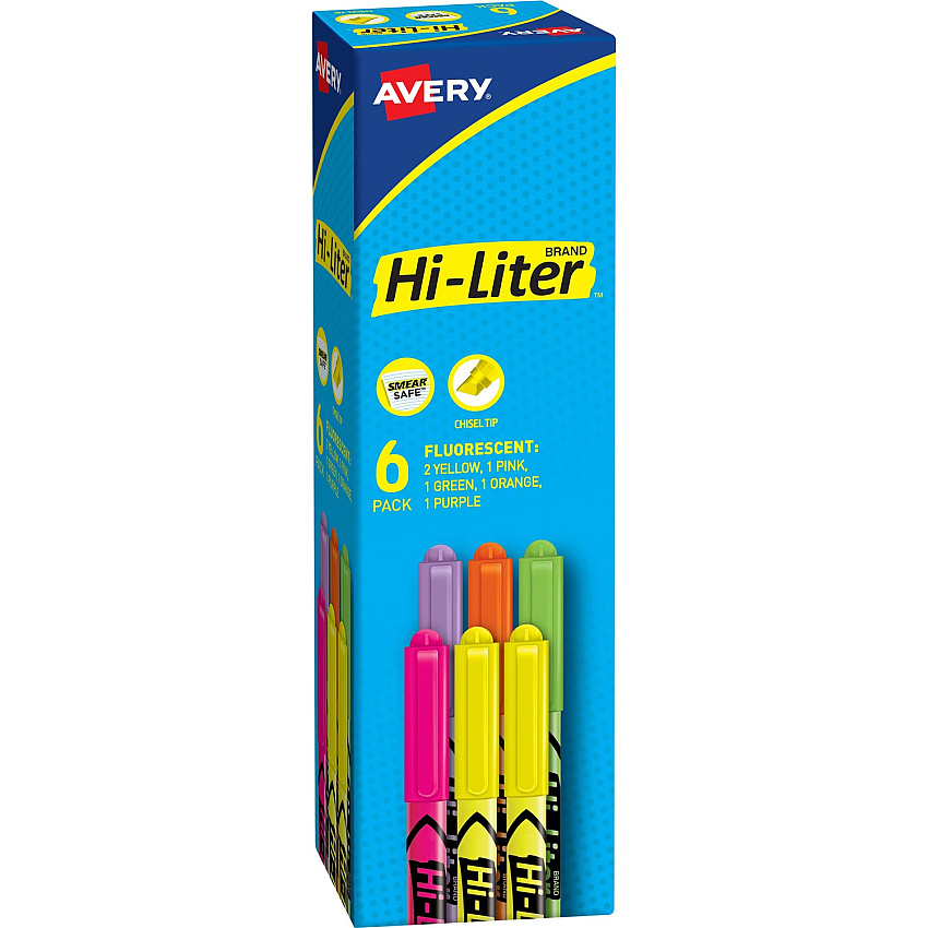 Avery Pen-Style Fluorescent Highlighters (AVE23565)