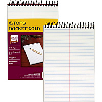 TOPS Docket Gold Spiral Steno Book (TOP99708)