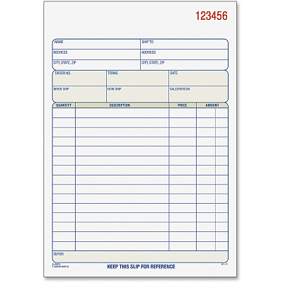TOPS 3-part/15-item Sales Order Book (TOP46510)