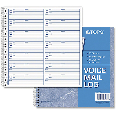 TOPS Voice Message Log Book (TOP44165)