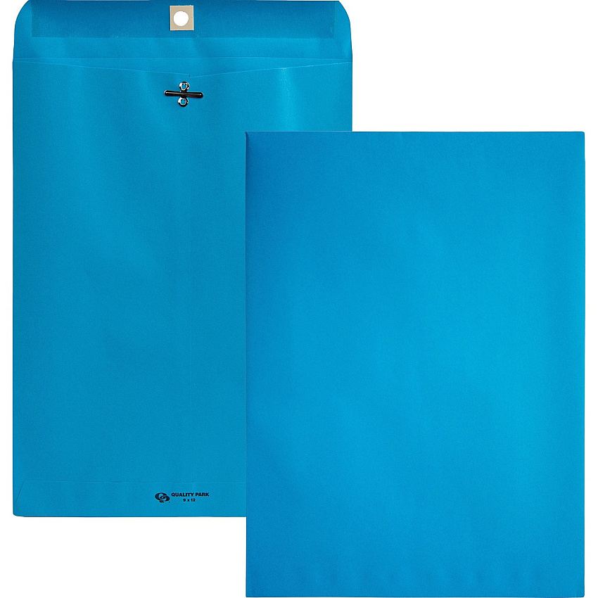 Quality Park 9 x 12 Clasp Envelopes with Deeply Gummed Flaps (QUA38737)