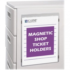 C-Line Magnetic Vinyl Shop Ticket Holders, Welded (83911)