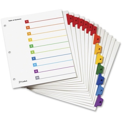 Cardinal OneStep 8-tab Table of Content Dividers (60828)