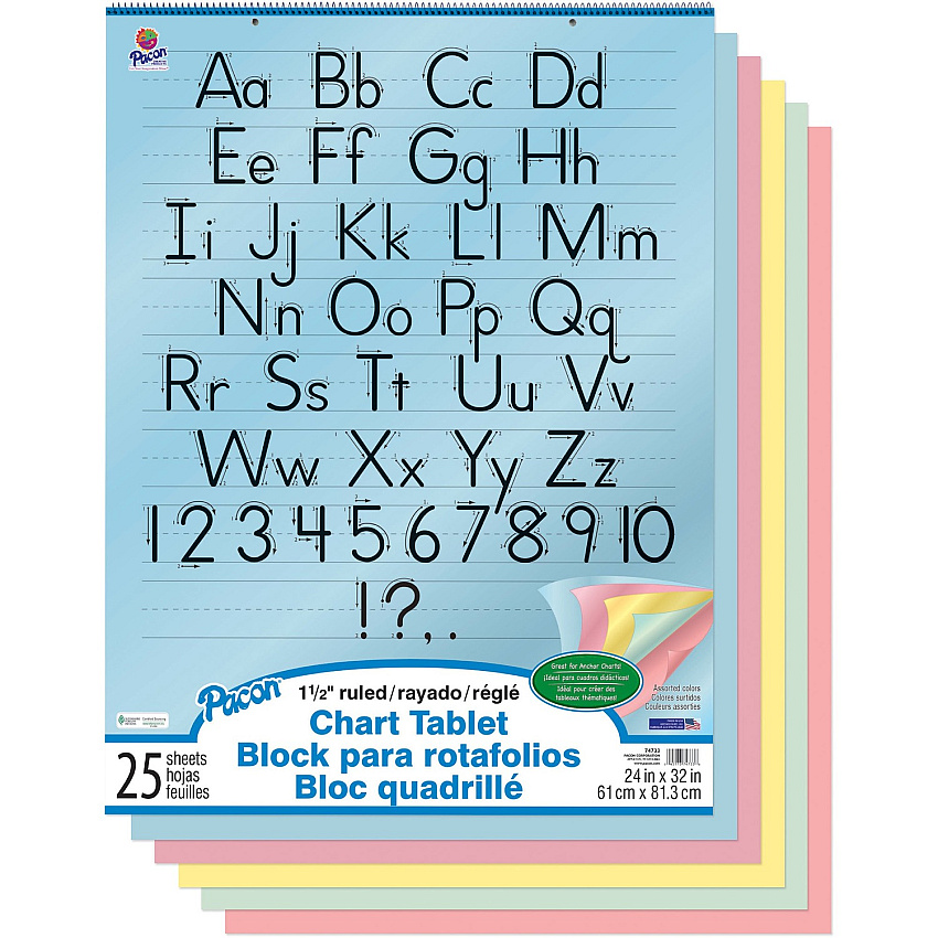 Pacon Colored Paper Chart Tablet (PAC74733)