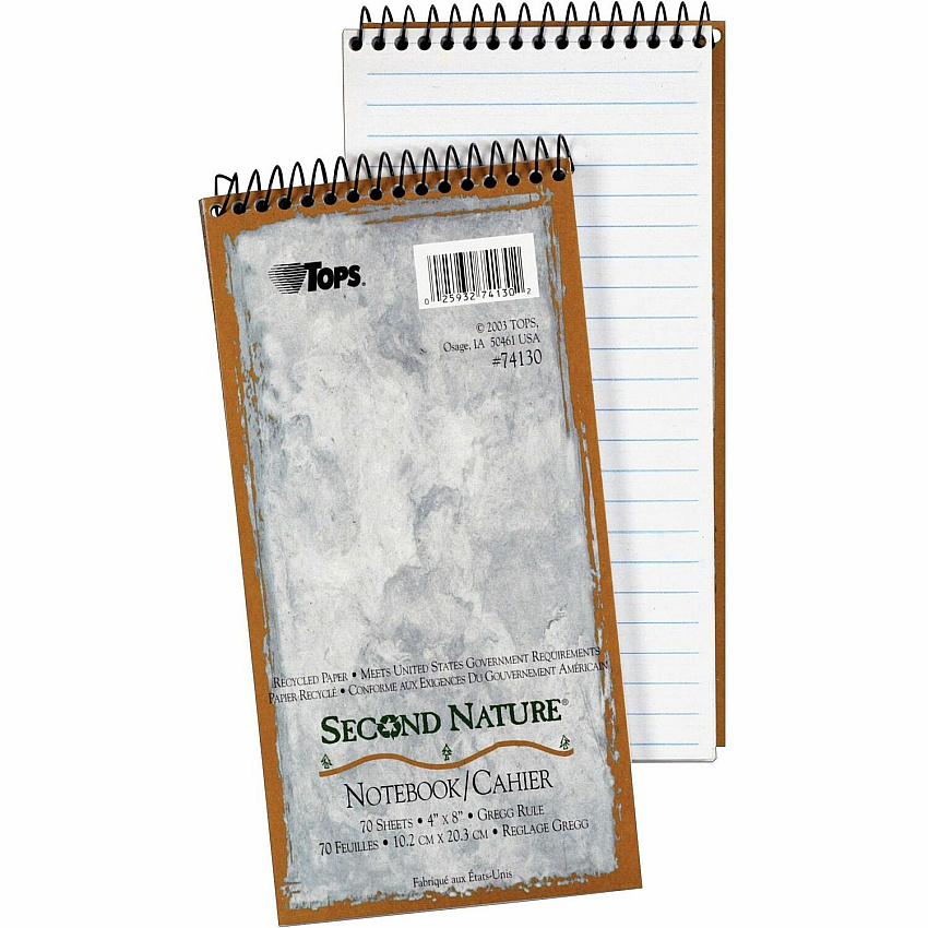 TOPS Second Nature 100% Recycled Steno Book (TOP74130)