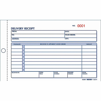 Rediform Carbonless Delivery Receipt Books (RED6L614)