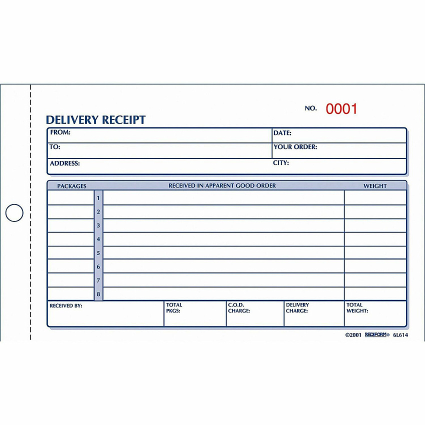 Rediform Carbonless Delivery Receipt Books (RED6L614)