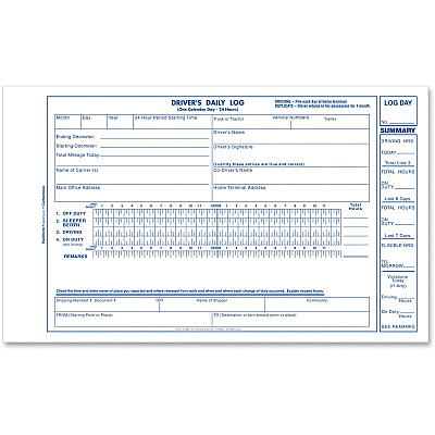 Rediform Carbonless 2-part Driver's Daily Log Book (REDS5031NCL)