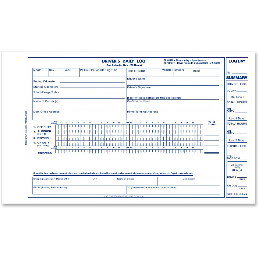 Rediform Carbonless 2-part Driver's Daily Log Book (REDS5031NCL)