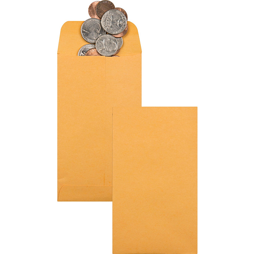Quality Park No. 5 1/2 Coin and Small Parts Envelopes with Gummed Flap (QUA50562)