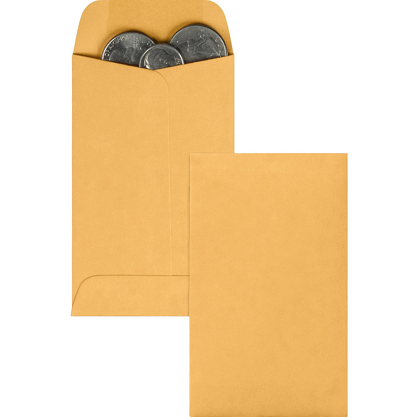 Quality Park No. 3 Coin and Small Parts Envelope with Gummed Flap (QUA50262)