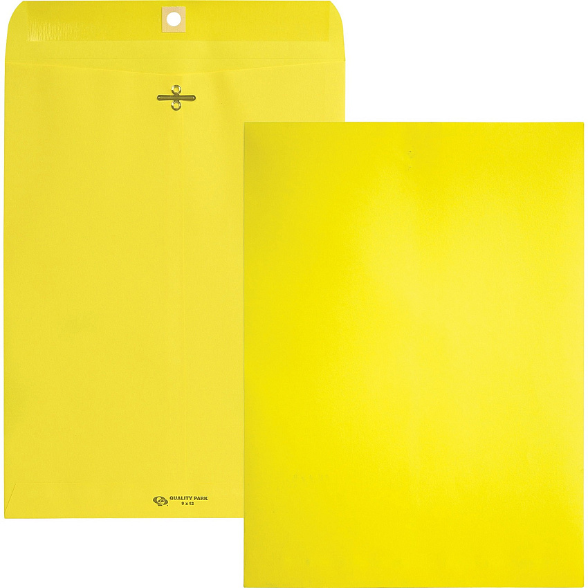 Quality Park 9 x 12 Clasp Envelopes with Deeply Gummed Flaps (QUA38736)